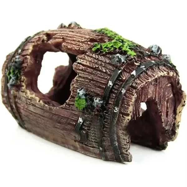 Aquarium Artificial Barrel Cave Resin Ornaments Decorations Landscaping Accessories For Fish Tank Aquarium Decoration Supplies - Image 3