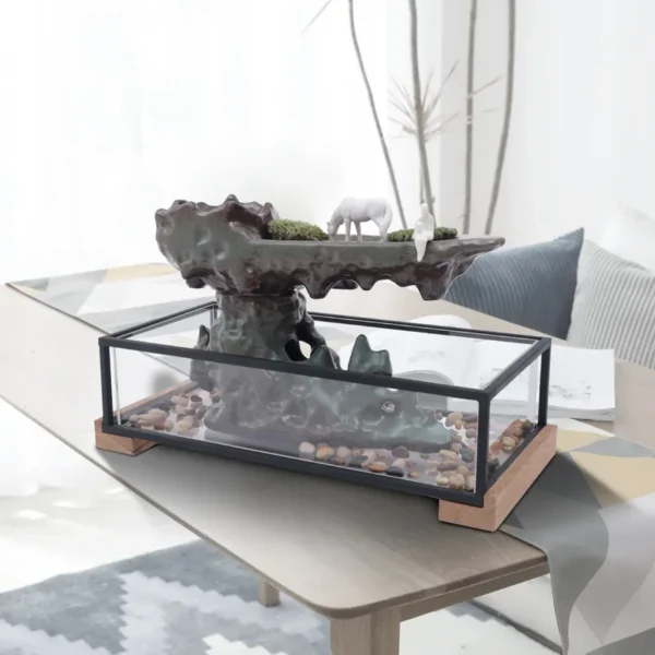 Desktop Fountain With Fish Tank Bedroom Decoration - Image 4