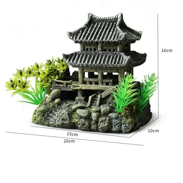 Simulation Decoration Fish Tank Ornament Ornament Resin Aquarium Ornament Fish Tank Landscape House Model Aquarium Ornament - Image 6