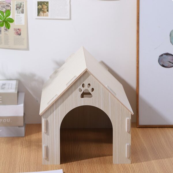 Best-selling oversized wooden guinea pig and small animal hiding spots - Totoro wooden nest, wooden house, devil squirrel house - Image 4