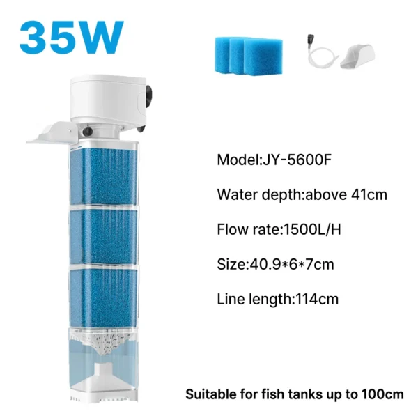 Aquarium Filter Pump Fish Tank Submersible Silent Air Oxygen Aerator Internal Water Pump Aquarium Air Pump Wave Maker 220v - Image 10