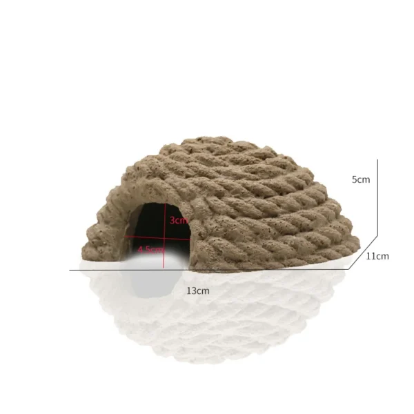 Resin Reptile Hide Cave Terrarium Decoration Lizards Snake Turtle Shelter Hide Rest Cave Reptiles Box Aquarium Landscape Decor - Image 13