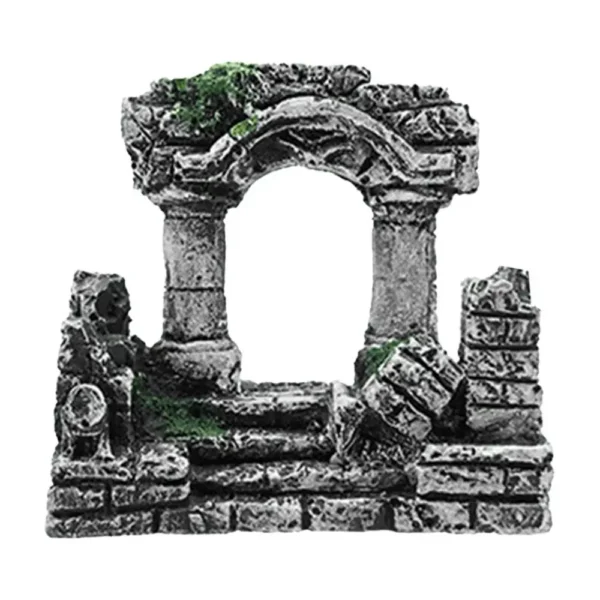 Fish Tank Decorations Vintage Roman Column Pillar Ruins Rocks Aquarium Landscape Fish Tank Rock Ruins Plants Decor Aquarium - Image 7