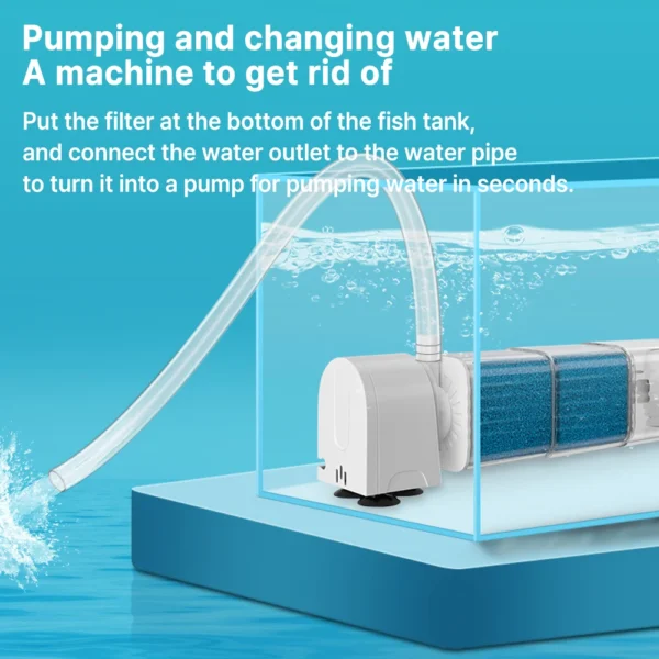 Aquarium Filter Pump Fish Tank Submersible Silent Air Oxygen Aerator Internal Water Pump Aquarium Air Pump Wave Maker 220v - Image 5