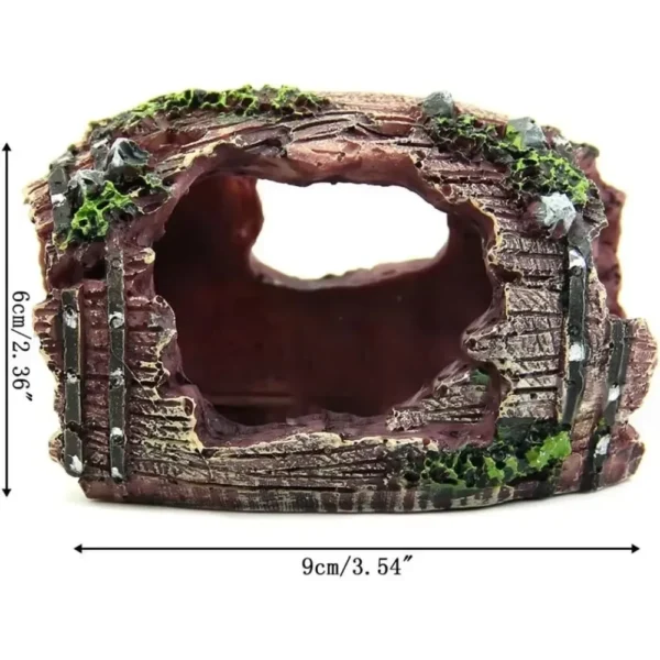 Aquarium Artificial Barrel Cave Resin Ornaments Decorations Landscaping Accessories For Fish Tank Aquarium Decoration Supplies - Image 6