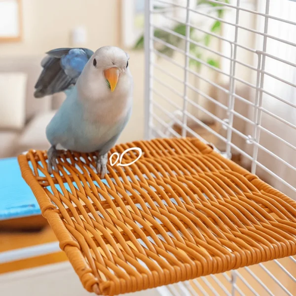 Imitation Vine Parrot Perch Bite Resistant Wear Resistant Bird Resting Stand Breathable Square Bird Jumping Platform Rest - Image 3