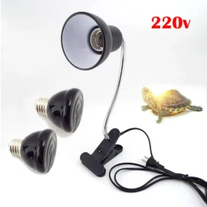 220V Pet Reptile Heat Lamp turtle warm light Kit Clip holder E27 Holder Heating Lamp Tortoises Basking lighting