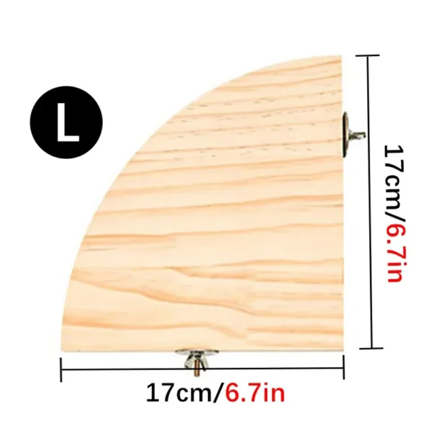 Fan-shaped Parrot Wooden Stand Rack Bird Cage Accessories Perch for Small Animal Chinchilla Squirrel Hamster Bird Stand Board - Image 8