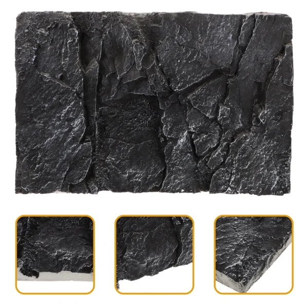 Rock Decorative Panels Reptile Tank Background Backdrop Lizard Decorations Habitat for Aquarium Cage Container Turtle - Image 4