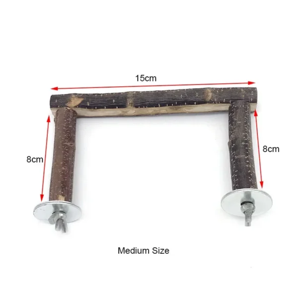 Natural Wood Pet Parrot Raw Wood Fork Tree Branch Stand Rack Squirrel Bird Hamster Branch Perches Chew Bite Toys Stick - Image 13