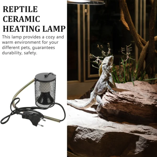 Reptile Ceramic Heating Lamp Pet Heat Bulb Set With Shade Habitat Lighting Ceramic Heat Lamp For Reptiles Pet Products - Image 4