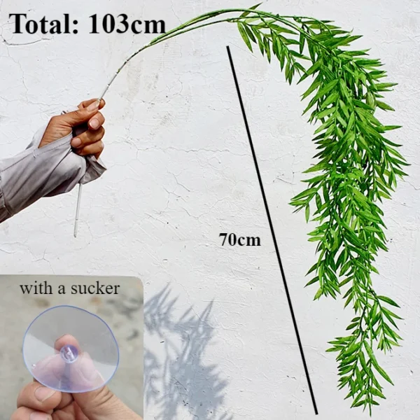 Reptile Landscaping Vine Fake Branches Rainforest Foam Rattan Terrarium Decor Habitat Decoration for Lizard Chameleon - Image 18