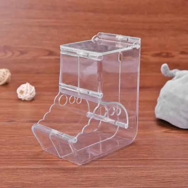 Hamster Rabbit Food Dispenser Feeder Plastic Clear Automatic Pet Feeder For Hamster Guinea Pigs Food Bowl Container - Image 6