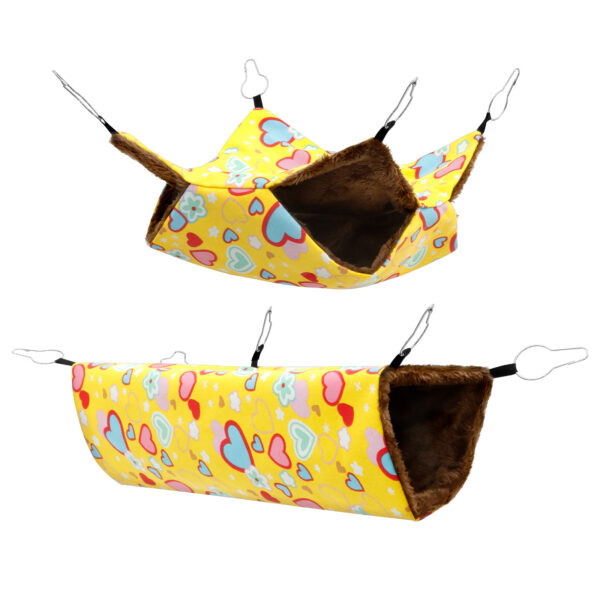 2 Pcs Ferret Hammock Polyester Guinea Pig Hammock with Loop and Tunnel Practical Pet Cage Accessories for Parrot Squirrel Mouse - Image 8