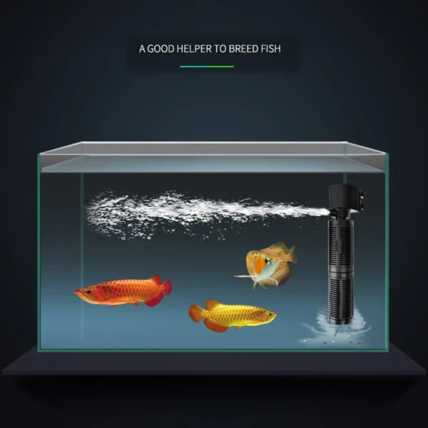 3 in 1 Silent Aeration Water Purifier Internal Pump Submersible Aquarium Oxygen Filter Fish Tank Submersible Water Purifier - Image 2