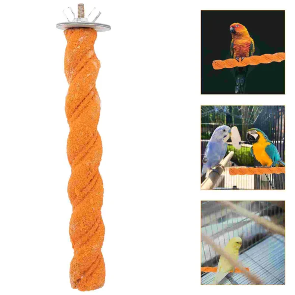 14Cm Wood Bird Perch Toy Parrot Standing Stick Claw Grinding Rod Birdcage Claw Grinding Stick Bird Resting Play Exercise Station - Image 2