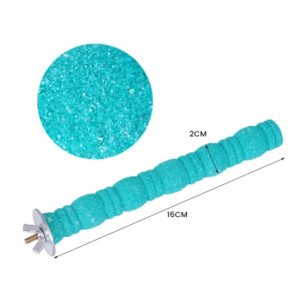 Pet Parrot Claw Grinding Stick Wooden Stick Bird Perching Sand Parakeet Grinding Bar Teeth Bites Toy For Parrot Cage Accessories - Image 10