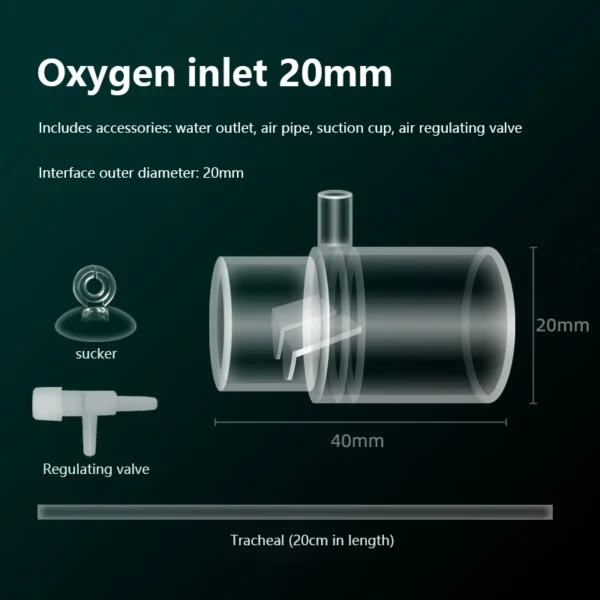 Acrylic Clear Aquarium Fish Tank Water Pump Filter Water Outlet Nozzle Increasing Oxygen Air Aquarium Accessories - Image 8