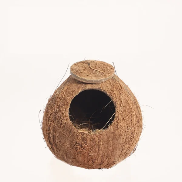 Hamster House Bite-resistant Natural Small Pet Coconut Cages Guinea-pig Hamster Hideout House Toy Wooden House Pet Supplies - Image 8