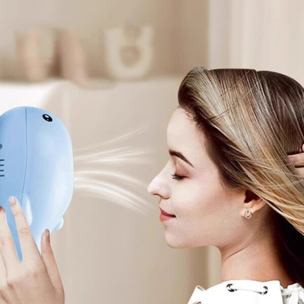 Cat Toys Electric Jet Floating Ball Cat Toy Whale Shaped Cat Toy Interactive Portable USB Dual Function Fan Pet Toy for Teaser - Image 3