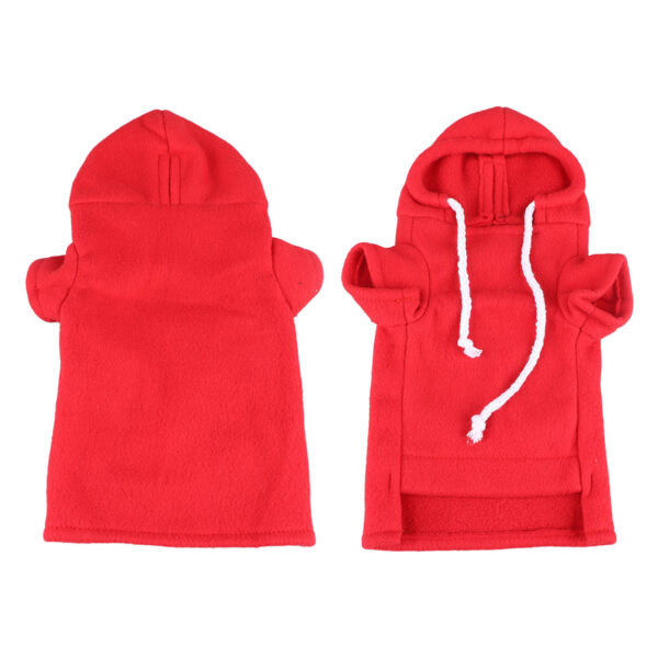 ZK30 Pet Ferret Sweatshirt Warm Soft Skin Friendly Cute Small Animal Hoodie for Daily Party S Red - Image 3
