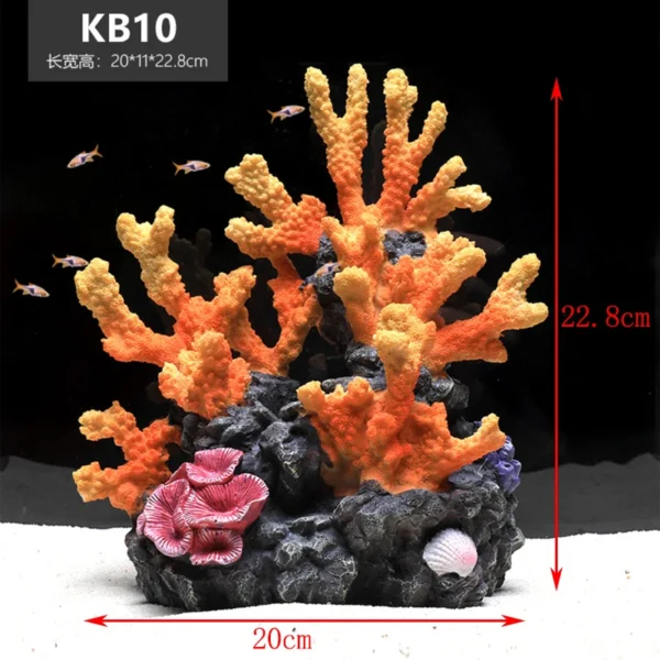 Fish Simulation Fake Coral Landscaping Full Rockery Aquatic Plants Decoration Marine Aquarium Scenery Fish and Hideout House - Image 17