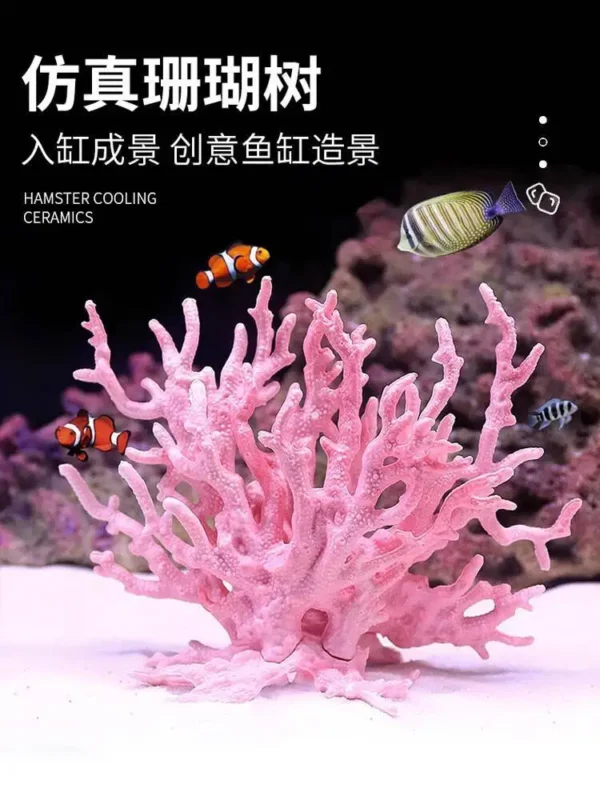 Fish Simulation Fake Coral Landscaping Full Rockery Aquatic Plants Decoration Marine Aquarium Scenery Fish and Hideout House - Image 4