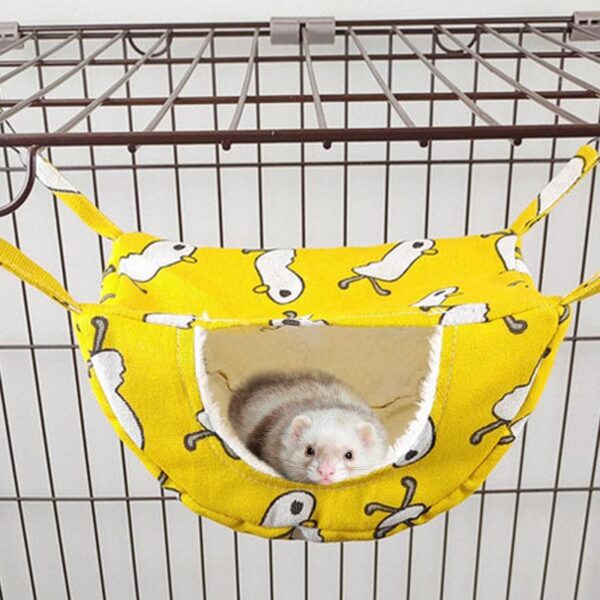 Ferret Hammock Winter Warm Guinea Pig Hammock Hanging Bed Small Pets Cage Accessories For Parrot Ferret Squirrel Hamster - Image 2