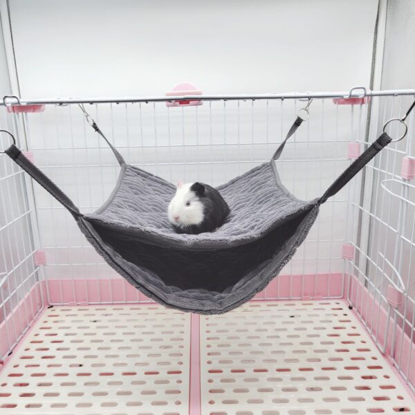 Ferret Hammock for Cage – Double Layer Plush Rat Hammock, Guinea Pig Hammock, Chinchilla Hammock – Small Animal Bed - Image 6