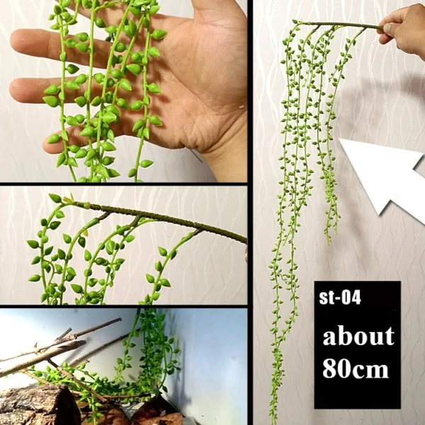 Reptile Landscaping Vine Fake Branches Rainforest Foam Rattan Terrarium Decor Habitat Decoration for Lizard Chameleon - Image 14