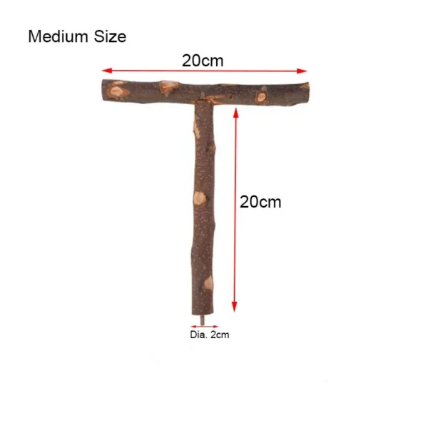 Natural Wood Pet Parrot Raw Wood Fork Tree Branch Stand Rack Squirrel Bird Hamster Branch Perches Chew Bite Toys Stick - Image 22