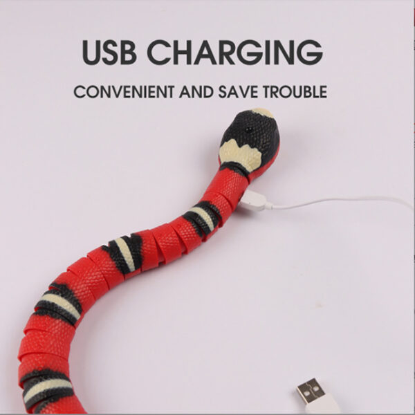 Automatic Cat Toys Interactive Smart Sensing Snake TeaseToys for Cats USB Charging Cat Accessories for Pet Cats  Game Play To - Image 3
