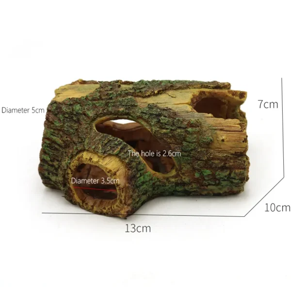 Resin Reptile Hide Cave Terrarium Decoration Lizards Snake Turtle Shelter Hide Rest Cave Reptiles Box Aquarium Landscape Decor - Image 10