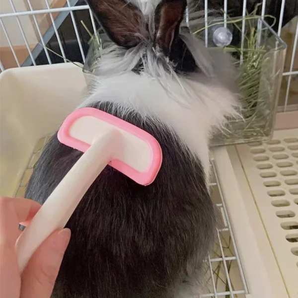 Pet Products Silicone Small Pet Rabbit Grooming Comb Trimmer Brush for Guinea Pig Chinchilla Cleaning Tool