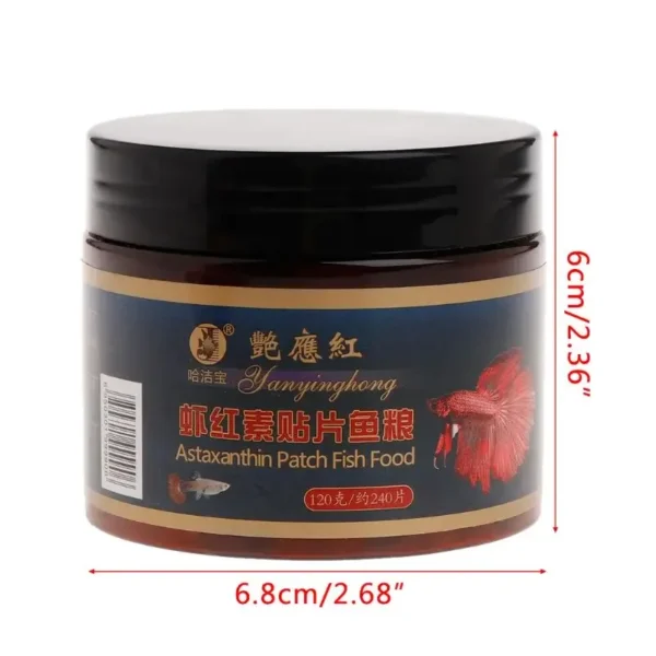 Astaxanthin Aquarium Fish Tank Tablet Pills 240pcs Tablets Natural Safe Sinking Protein Nutrition Non-toxic Supplies Fish Food - Image 4