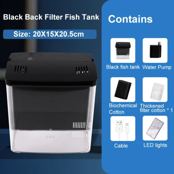Fish tank living room small mini Douyu tank household tabletop ecological tank self circulating back filter goldfish tank - Image 8