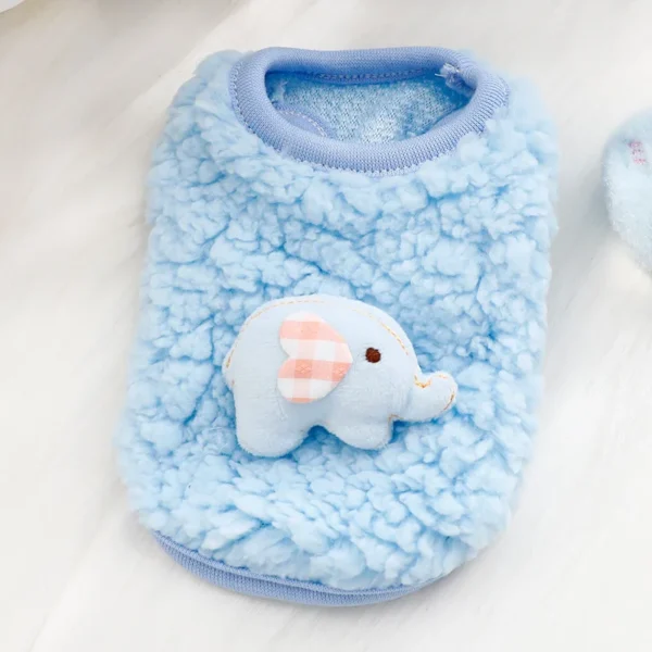 Winter Bunny Kitten Sweater Clothes Warm Velvet Small Animal Pullovers Rabbit Guinea pig Chinchillas Jacket mascotas Clothing - Image 11