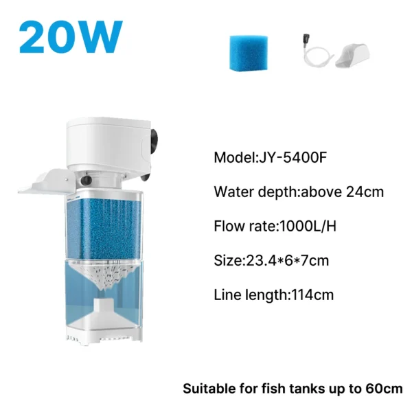 Aquarium Filter Pump Fish Tank Submersible Silent Air Oxygen Aerator Internal Water Pump Aquarium Air Pump Wave Maker 220v - Image 8