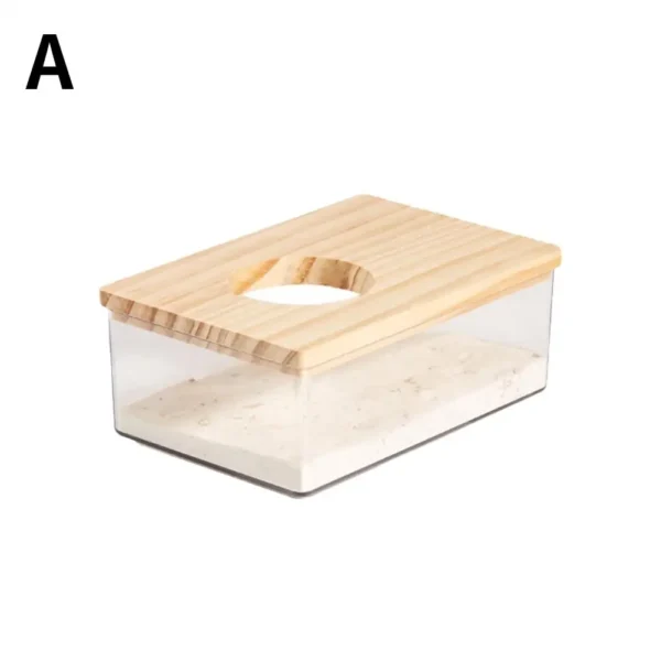 Hamster Golden Bear Sand Bath Box Acrylic Fully Transparent Large Pet Chinchilla Toilet Dual-Purpose Bath Sand Urine Sand Basin - Image 11