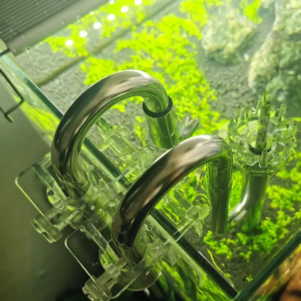 ZRDRAquarium Filter Stainless Steel External Filter Accessories Inlet and Outlet Water Remove Oil Film Lily Tube Aquarium filter - Image 5