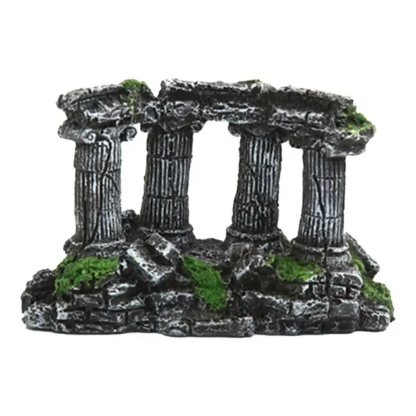 Fish Tank Decorations Vintage Roman Column Pillar Ruins Rocks Aquarium Landscape Fish Tank Rock Ruins Plants Decor Aquarium - Image 8