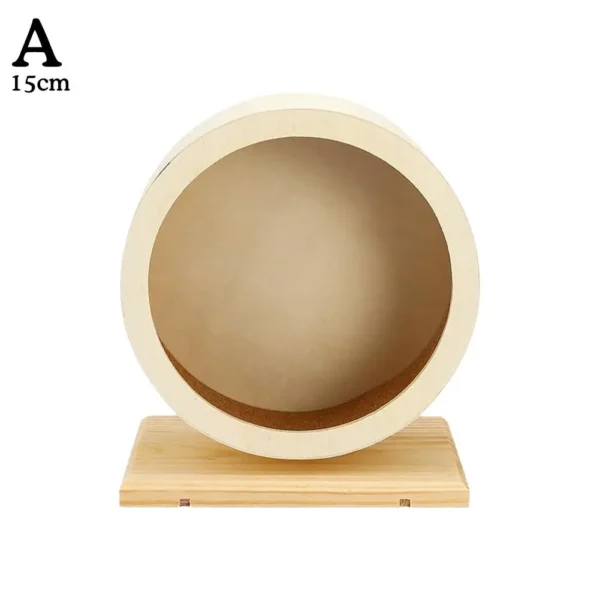 Hamster Running Wheel Golden Bear Mute Wooden Belt Bracket With Cork Pad Roller Sports Golden Bear Landscaping Pet Supplies - Image 8