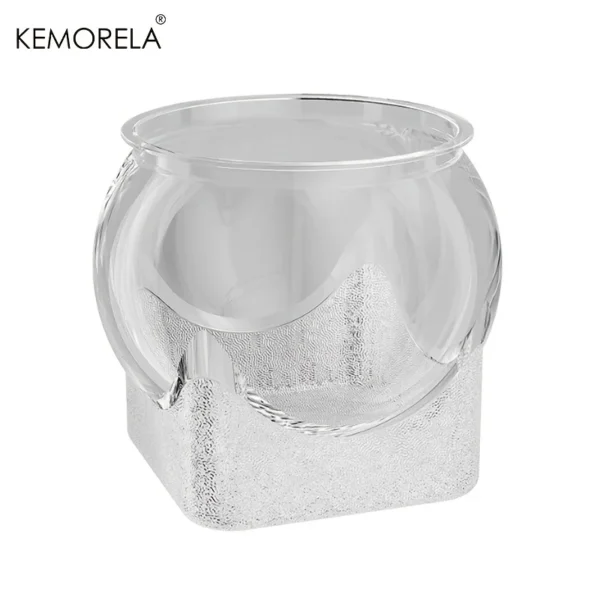 1PCS Round Shatterproof & Scratch-Resistant High-Transparency Fish Tank - Small Desktop Hydroponic Goldfish Tank for Office Home - Image 5