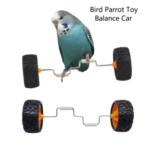 Creative Bird Parrot Balance Car Intelligence Training Toy Mini Bicycle Wheels Roller for Small Medium Birds Pet Supplies Toys