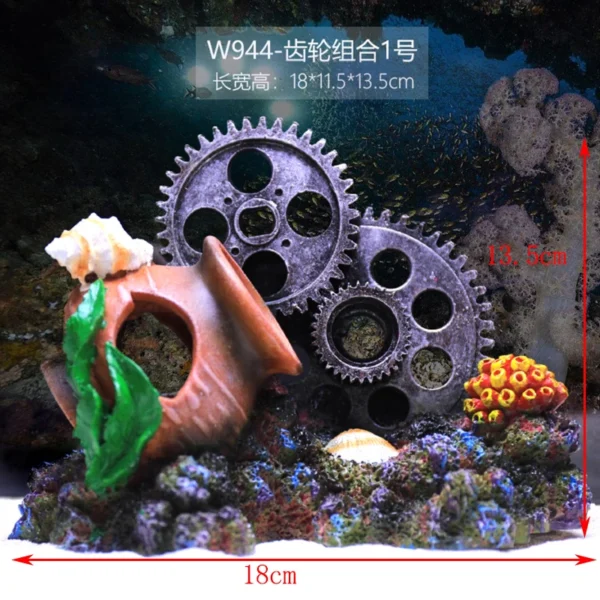 Fish Simulation Fake Coral Landscaping Full Rockery Aquatic Plants Decoration Marine Aquarium Scenery Fish and Hideout House - Image 25