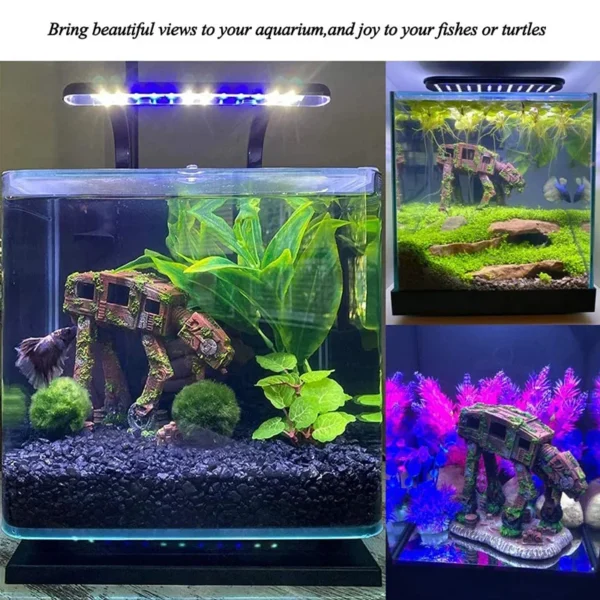 Creative Landscaping Car Robot Dog Transformers Theme Fish Tank Decorations Ornaments Crafts Aquarium Decor Rock Castle - Image 6