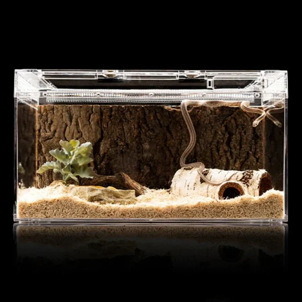 Resin Large Reptile Hide Wooden Bark Appearance Hideout House Hiding Cave Shelter For Reptile Habitat Decoration - Image 5