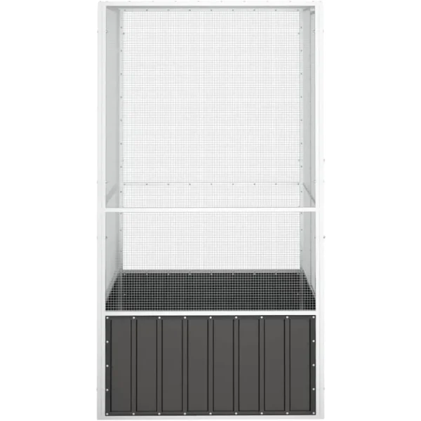 Bird Cage - Large, Secure & Ventilated Aviary, Galvanized Steel Construction, Anthracite, Perfect for Playing, Exercising and T - Image 5