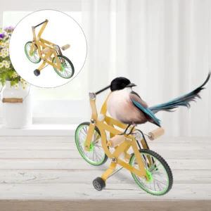 Parrot Mini Bike Birds Training Playthings Cage Metal Educational Toys Game