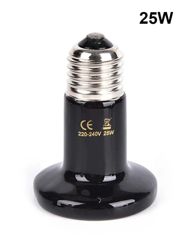 Reptile Heat Lamp Black Infrared Ceramic Emitter Heat Light Bulb Pet Brooder 220-240V Touch Lamp For Chameleon Cage Snake Tank - Image 7